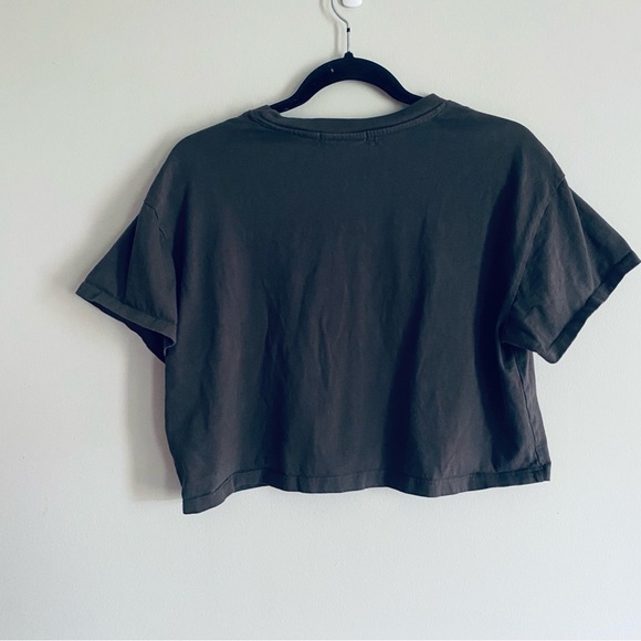 Forever 21 Women's Gray & White Moon Graphic Cropped Short Sleeve T Shirt Small - Picture 7 of 10